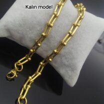 TİFFANİ KALIN MODEL GOLD ÇELİK BİLEKLİK -LNS -BL0028